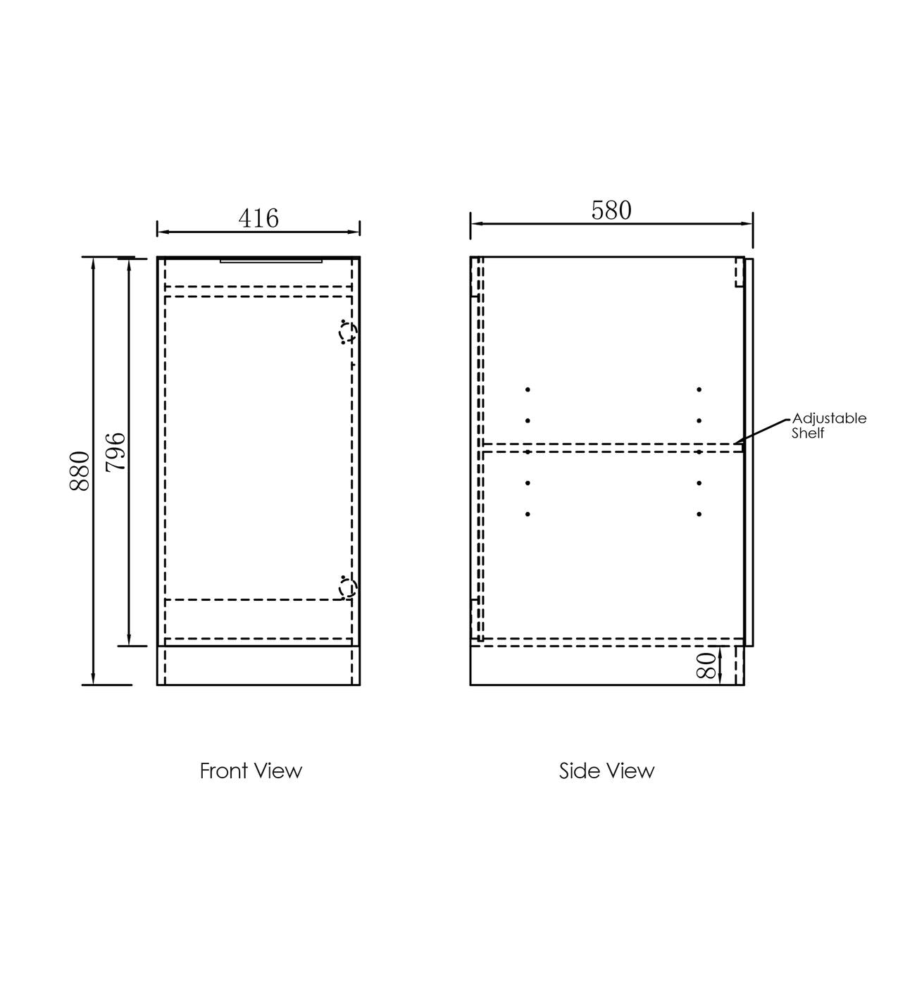 Byron 1715x600x2100mm Natural Oak Laundry Cabinet Set with Stone Top (Style A)