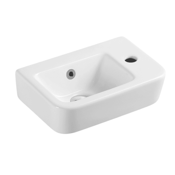 Mini 37L/MINI 37R Compact Rectangle Wall - Hung Basin (375x245x135mm)
