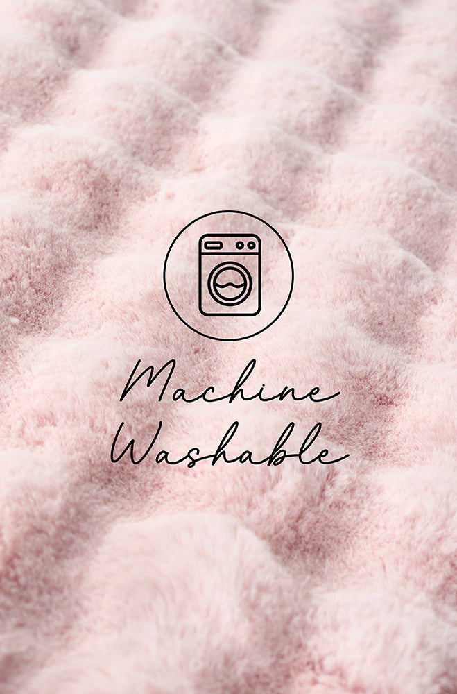 Exclusive Machine Washable Bubble Blush Round Rug - Perfect for Any Space