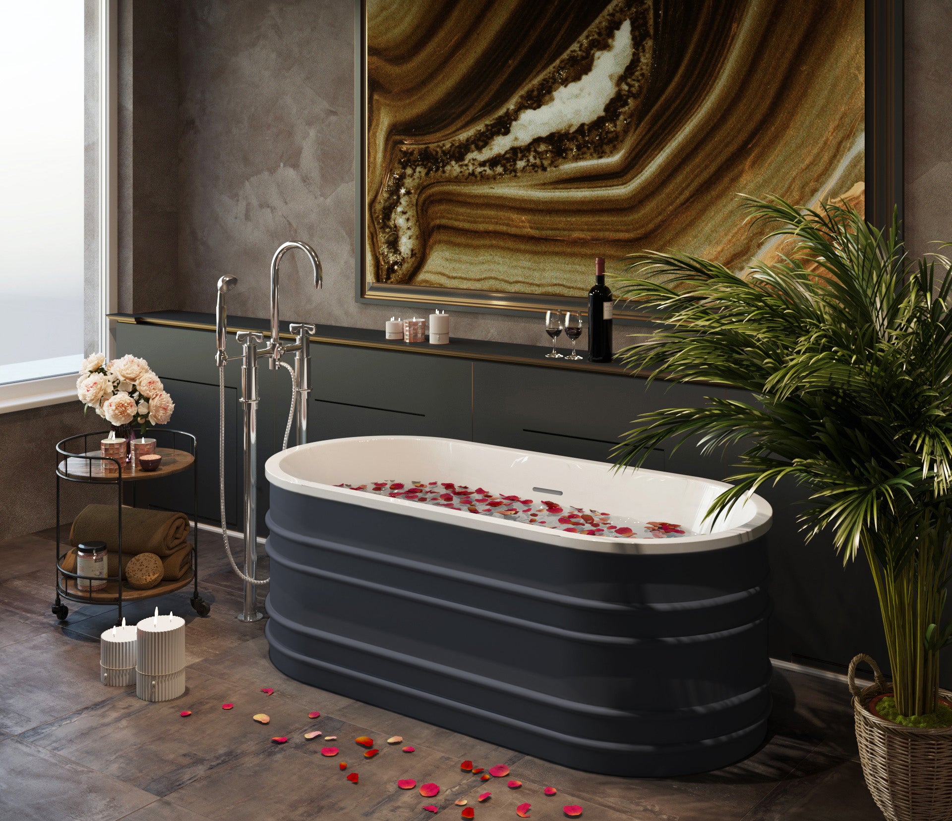 BUCCIANO 1675mm Non-overflow Freestanding Bathtub - Timeless Design for Your Bathroom