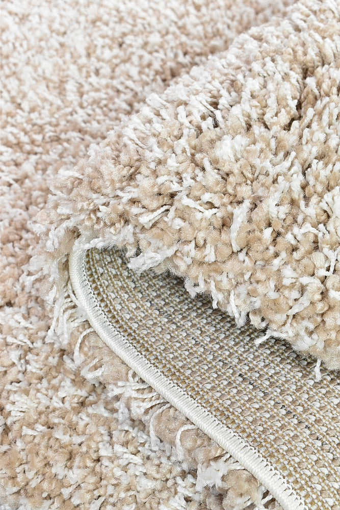 Soft and Dense Palma Beige Polypropylene Rug with 45mm Pile