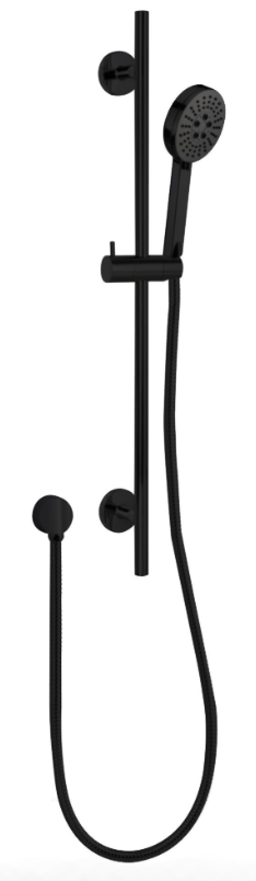 Hot! Otus Matte Black Sliding Rail Shower Set