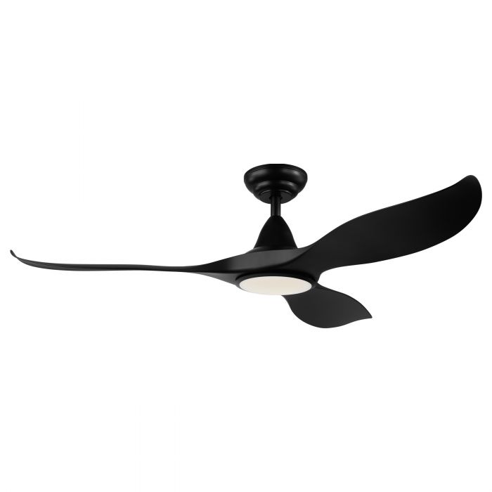 UV-Resistant Black-Matt NOOSA Ceiling Fan with Light