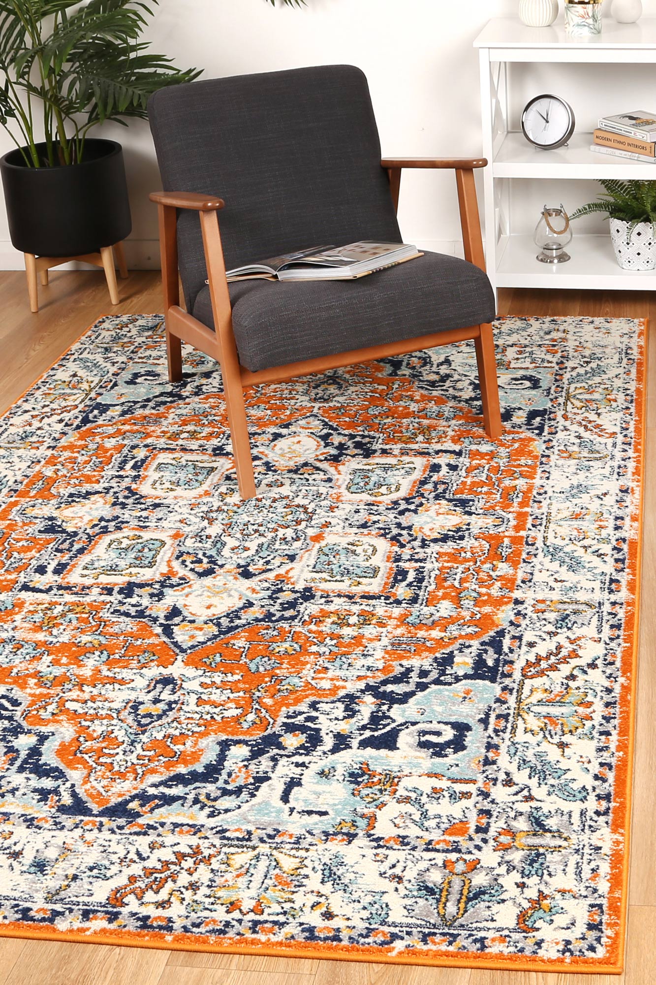 Hot Sale! Palermo Caltanissetta Traditional Rust Area Rug for Your Home Decor