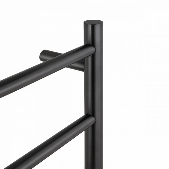 Hot Deal! 6-Bar Electric Heated Towel Rack in Brushed Gunmetal Grey