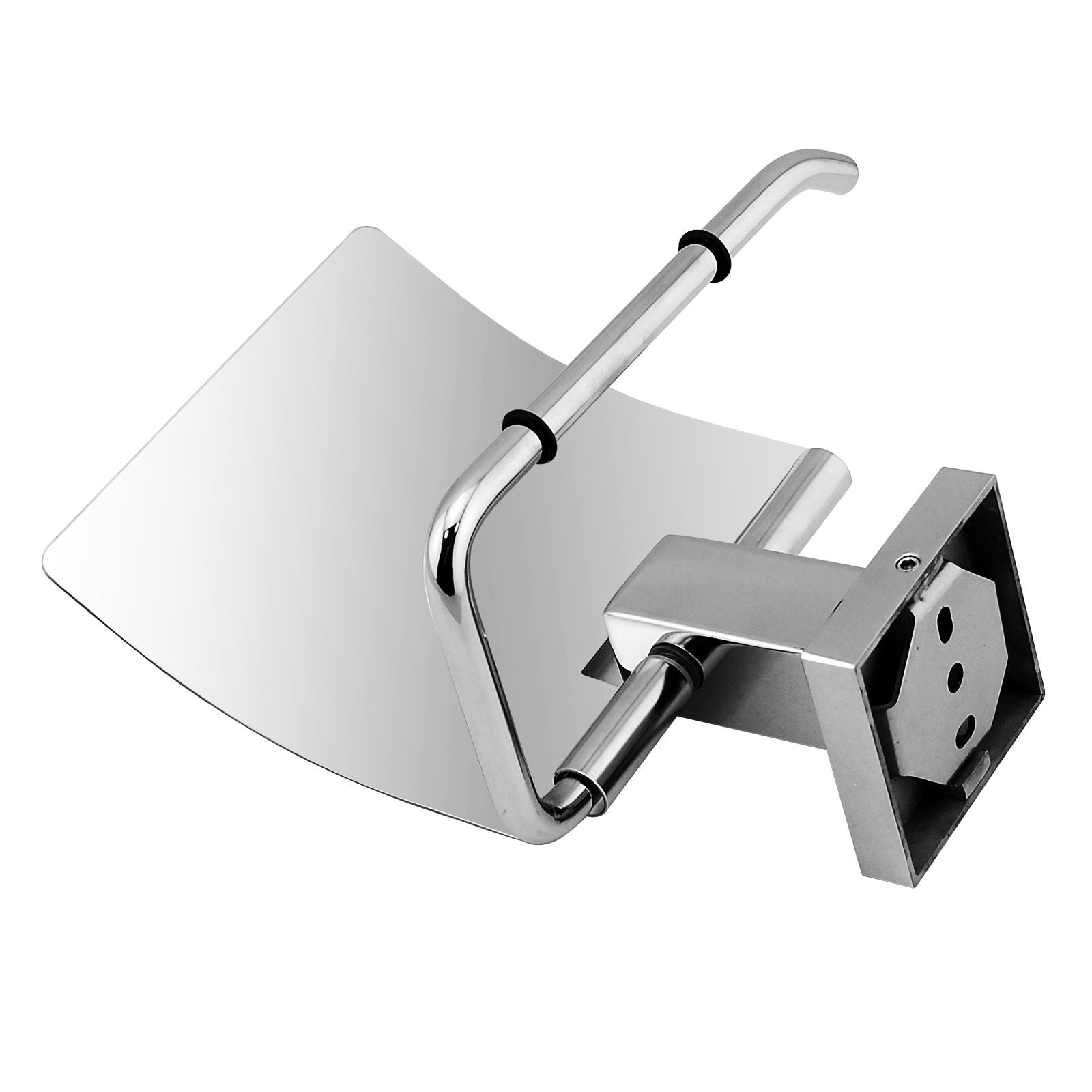 Stainless Steel Chrome-Plated Toilet Paper Roll Holder with Stylish Cover