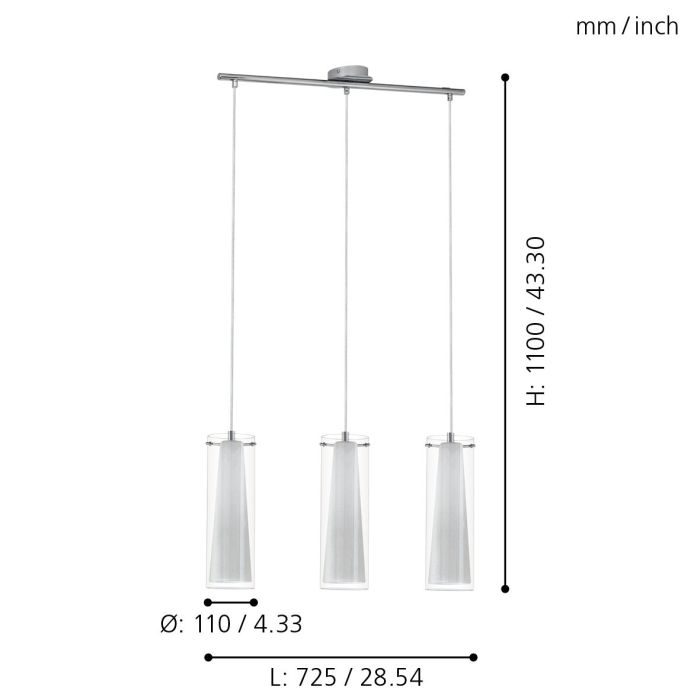 Hot Sale! White Glass PINTO 33 Pendant Light