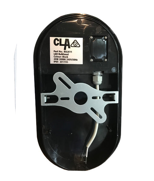 Bulk Oval IP65 LED Exterior Bulkhead Lights with Optional Protective Cage