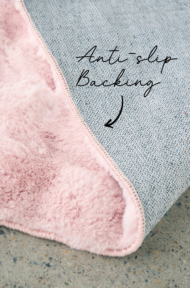 Exclusive Machine Washable Bubble Blush Round Rug - Perfect for Any Space
