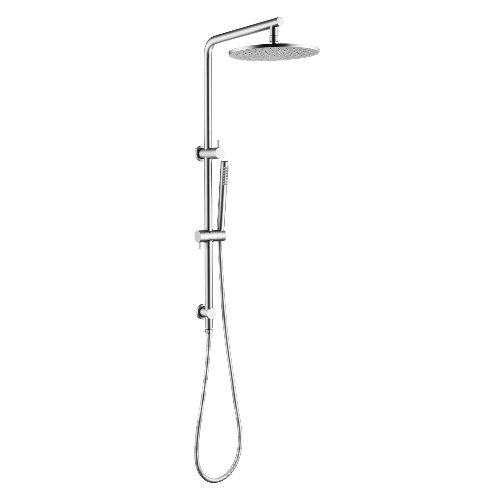 250mm Chrome Round Pentro Handheld Shower Station for Modern Bathrooms