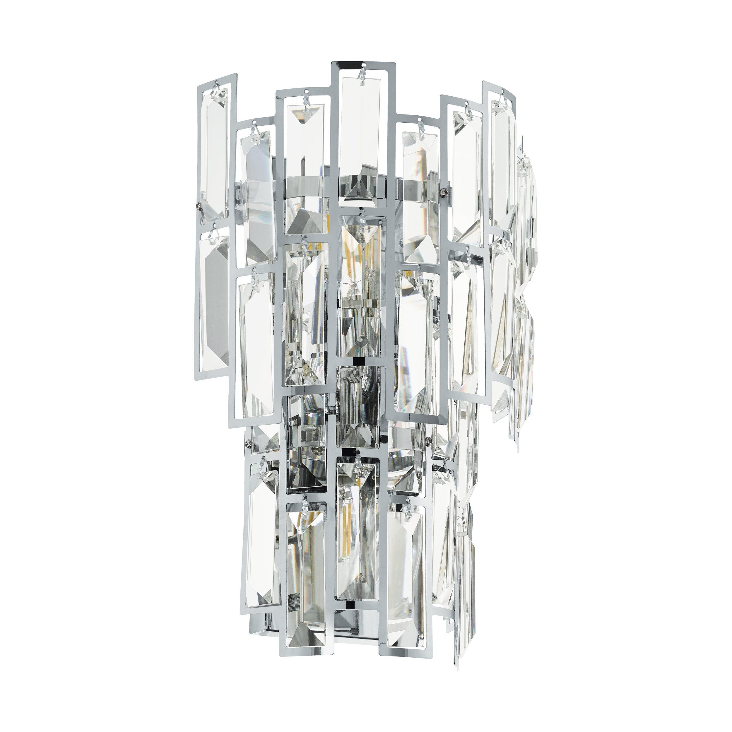 Luxurious CALMEILLES 1 Chrome Wall Light with Stunning Crystals