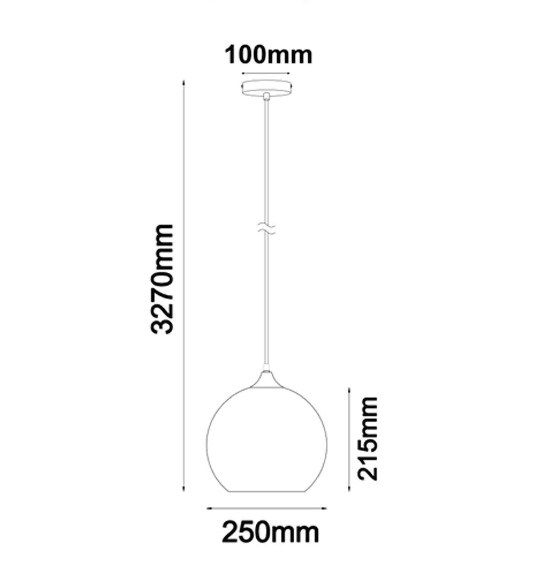 CHUVA: Rain Drop Effect Smoke Black Glass Wine Glass-Style Pendant Light