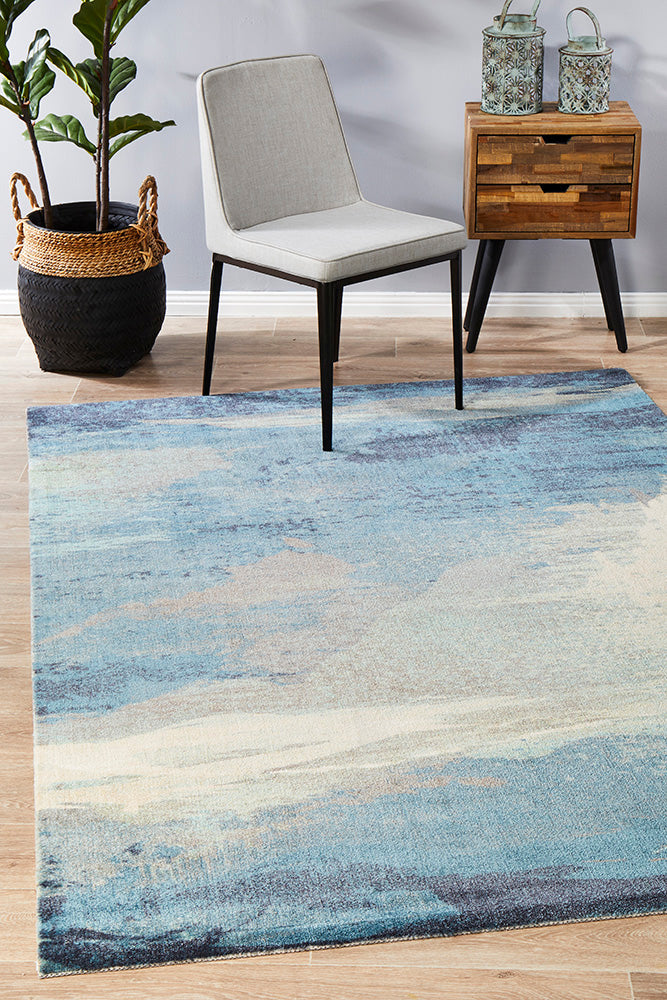 Stunning City Blue Monet Rug - Exclusive Design
