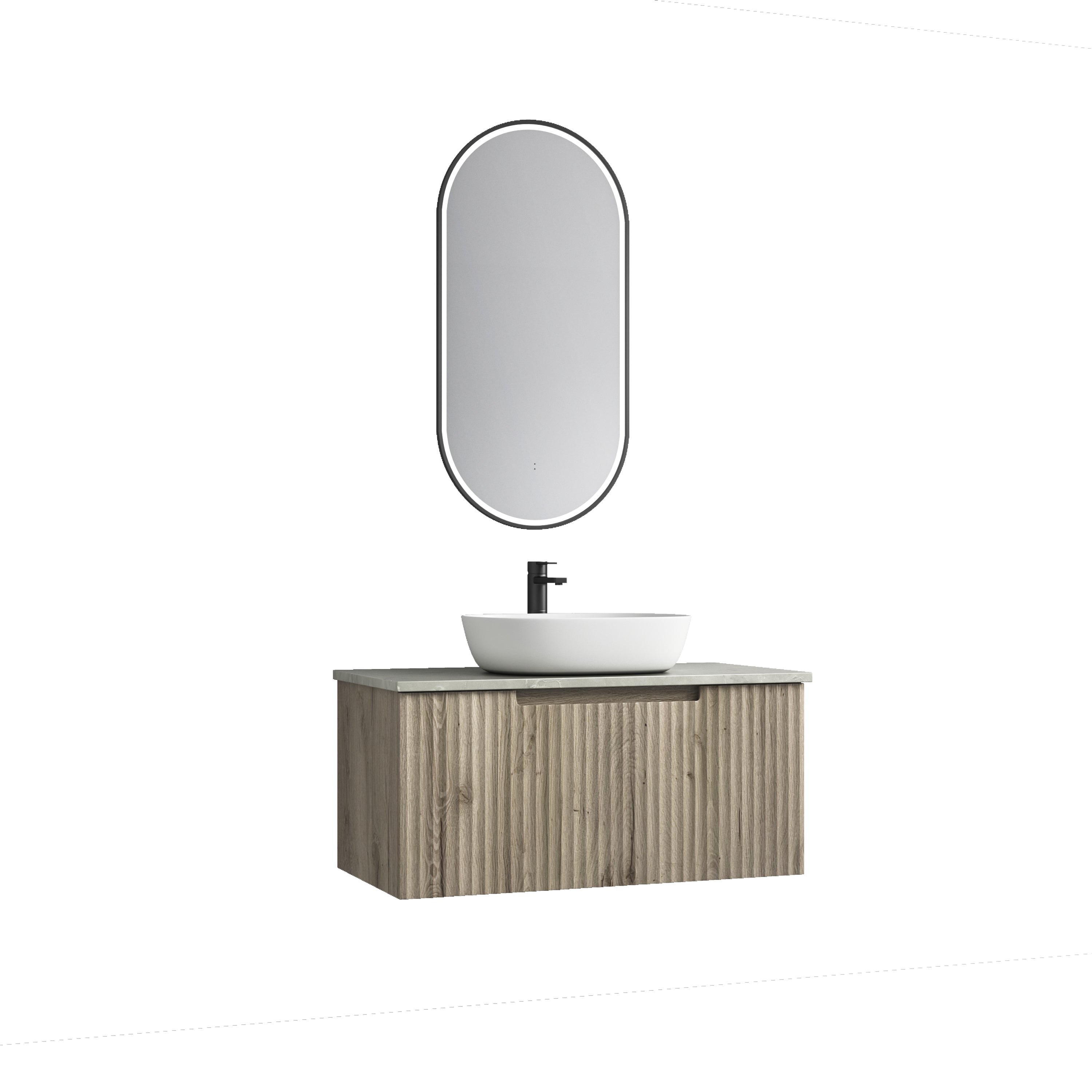 Exclusive CALDER Wall - Hung Vanity in Natural Oak (All Sizes)