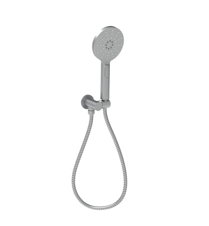 Hot! Cora Brushed Gun Metal Round Wall - Mounted Hand Shower