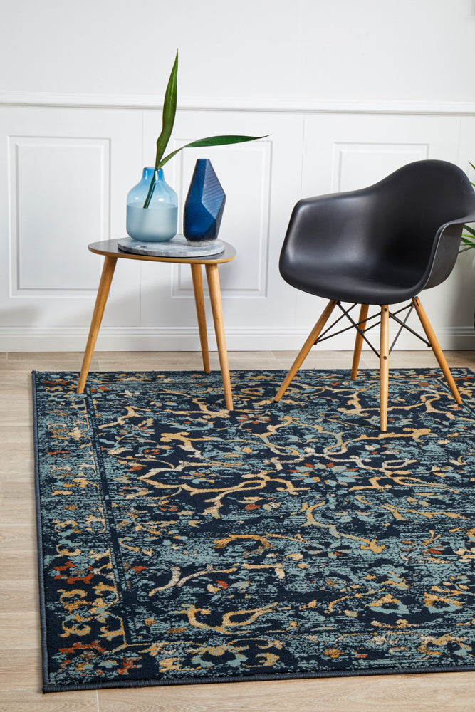 Exclusive Oxford Navy Stem Rug - Traditional Design for Any Space
