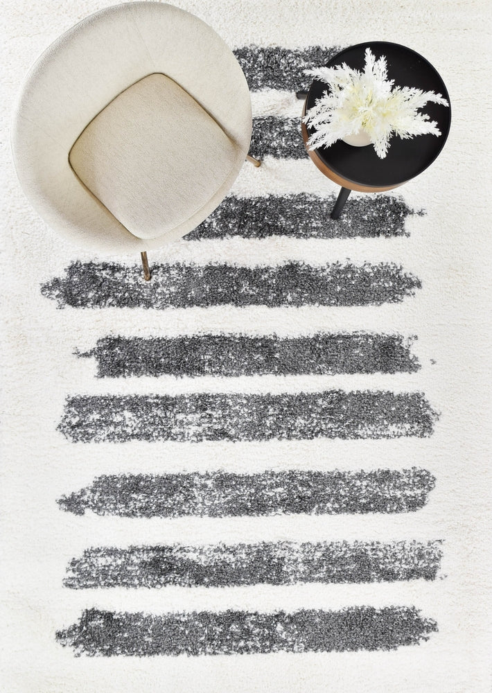 Hot Deal! Palermo Dark Grey Shaggy Rug 0B470A