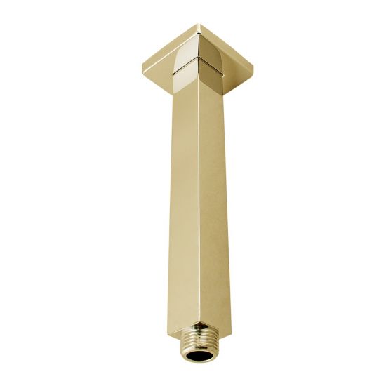 Hot Sale! 200mm Square Ceiling Shower Arm in Brushed Yellow Gold Finish