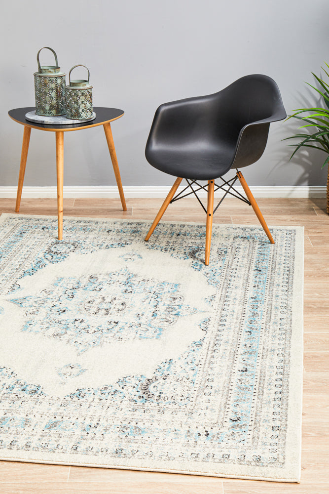 Elegant Century 922 Off - White Rug with Floral Design