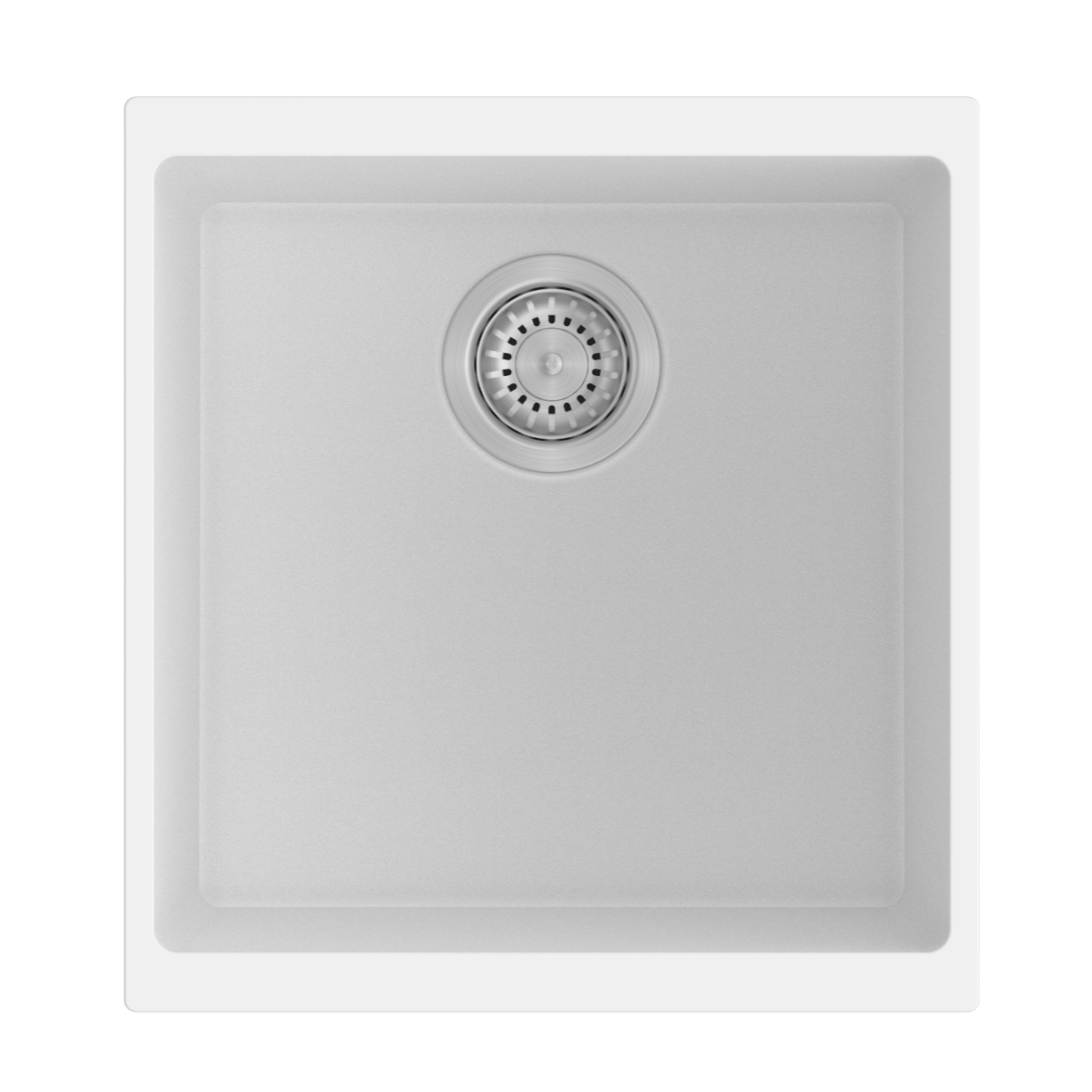 CARYSIL White Granite Single Bowl Sink (430 x 460 x 200mm) - Premium & Durable