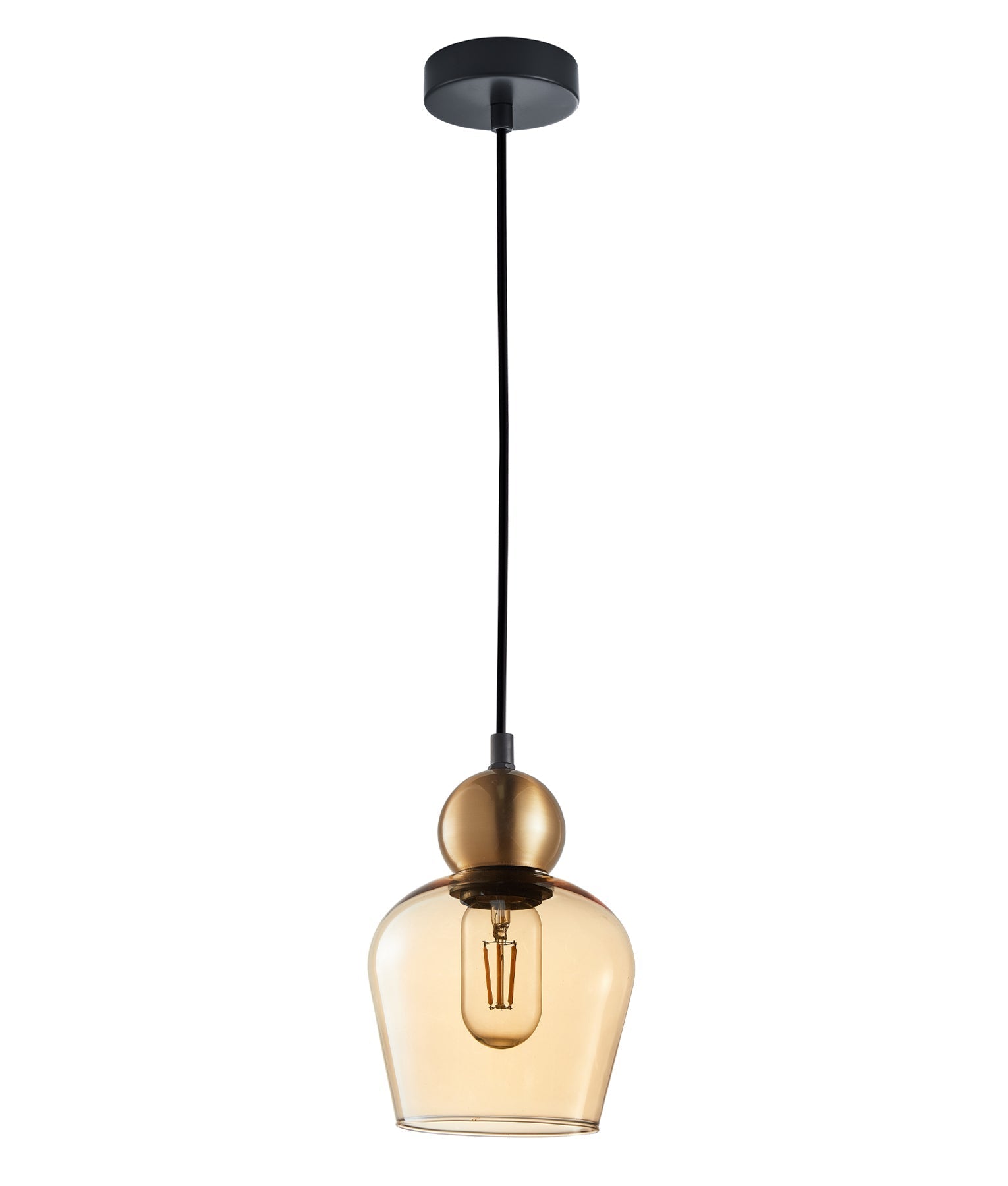 Exclusive CHAMPAN Interior Ellipse Pendant Lights in Bronze Amber/Black Smoke Glass