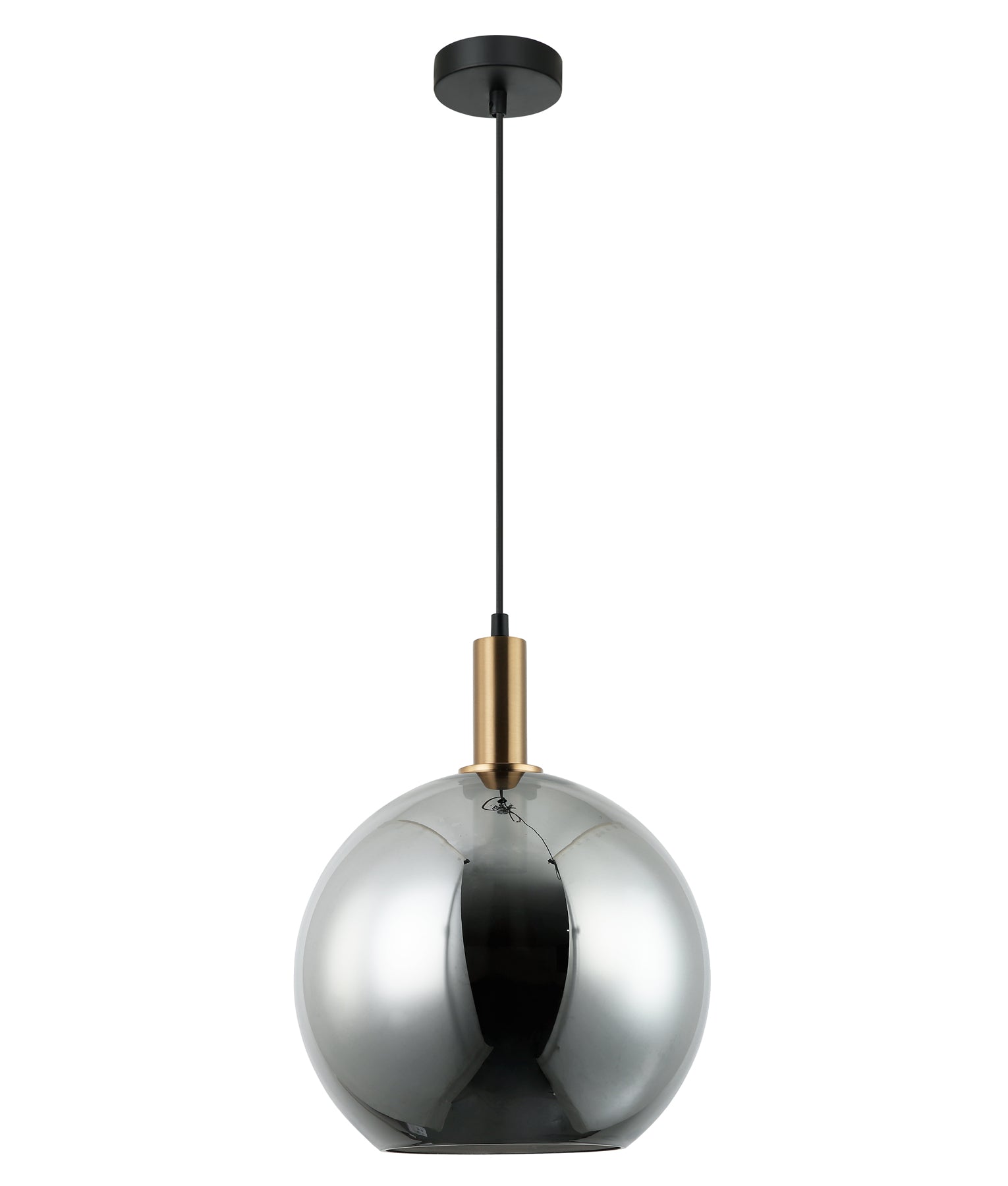 PATERA: Extended Bronze Highlighted Interior Glass Single Pendant Lights