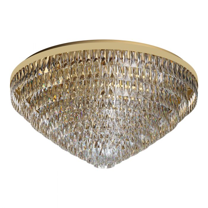 Stunning Gold-Coloured 61-Crystal VALPARAISO Ceiling Light