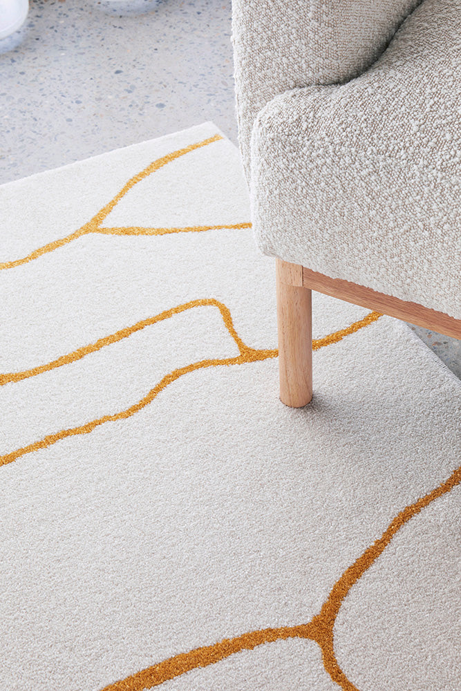 Turkish Power - Loomed Paradise Amy Gold Rug with 10mm Pile