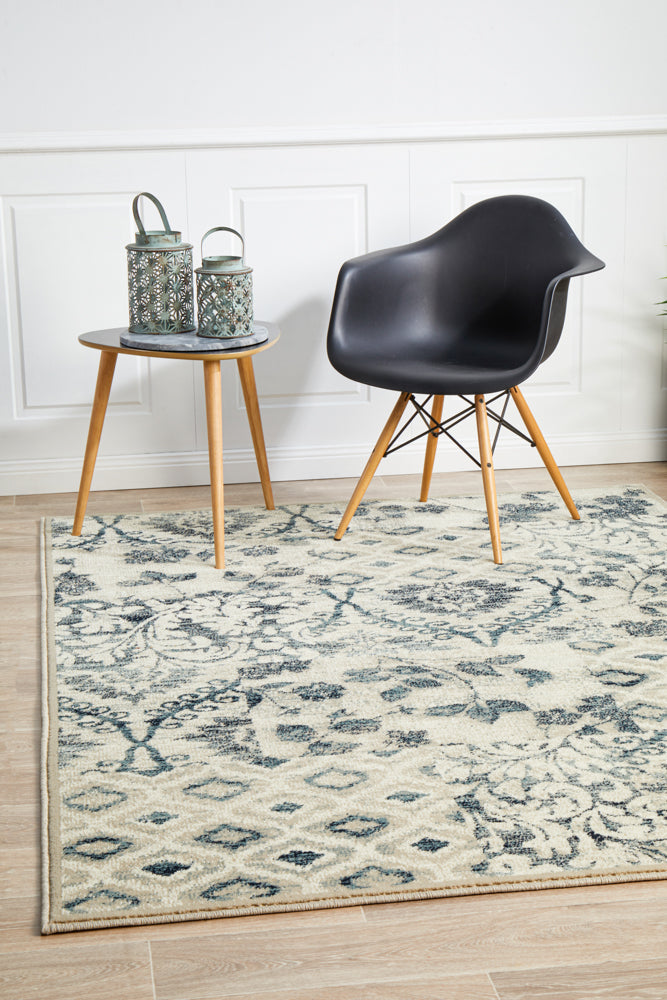 Hot! Oxford Blue Traditional Illusion Rug