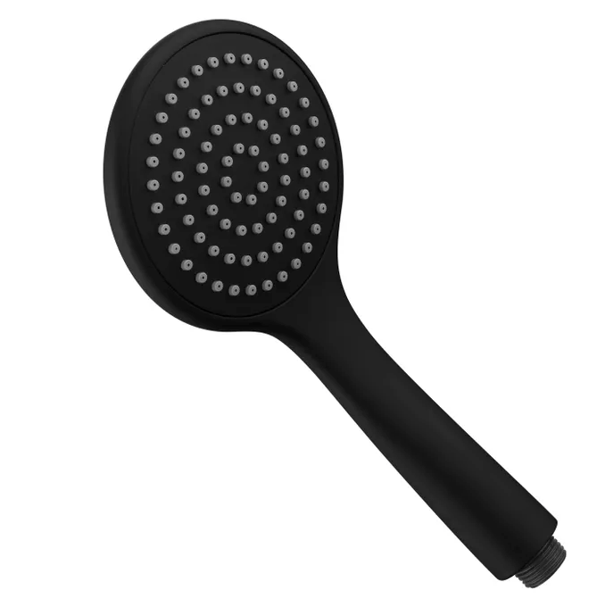 Hot Deal! PAVIA Matte Black Shower Rail Set with Round Handheld Shower