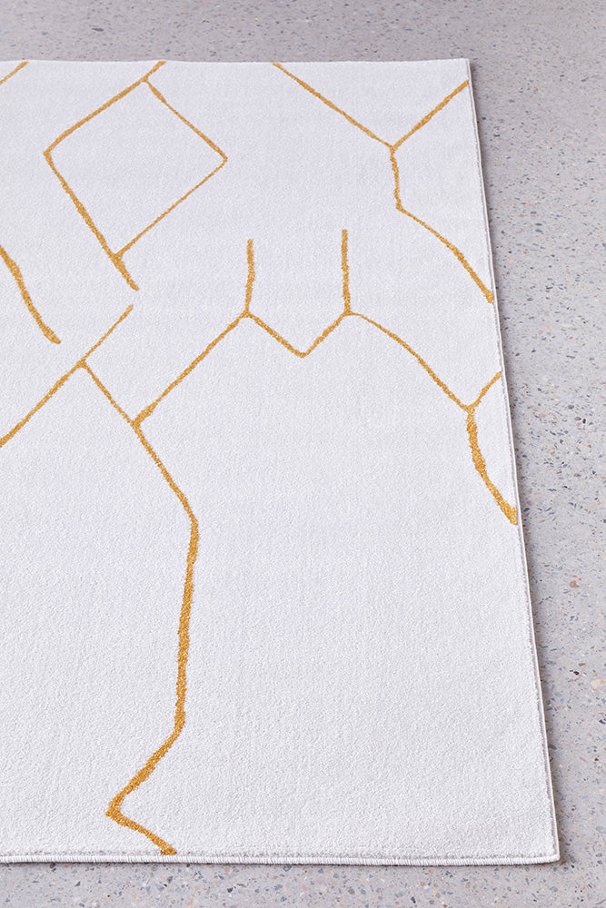 Turkish Power - Loomed Paradise Ivy Gold Rug with 10mm Polypropylene Pile