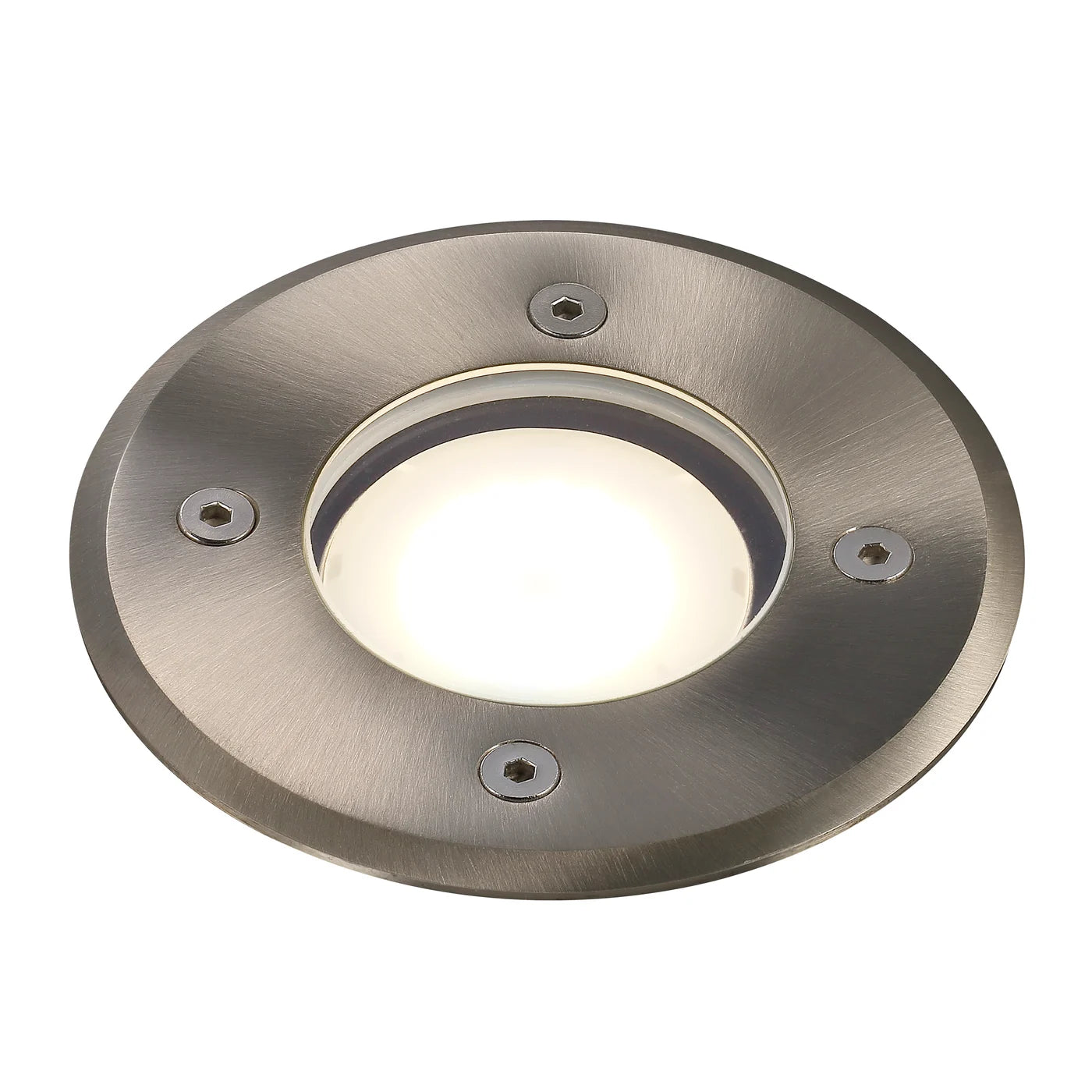 Nordlux Stainless Steel Round Recessed Outdoor Spotlight - Ideal for Driveway, Walkway & Patio