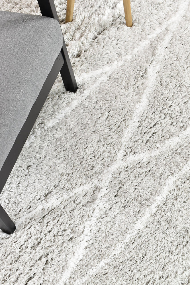 Cobi Soft and Stylish Light Grey Machine - Made Rug 8741A