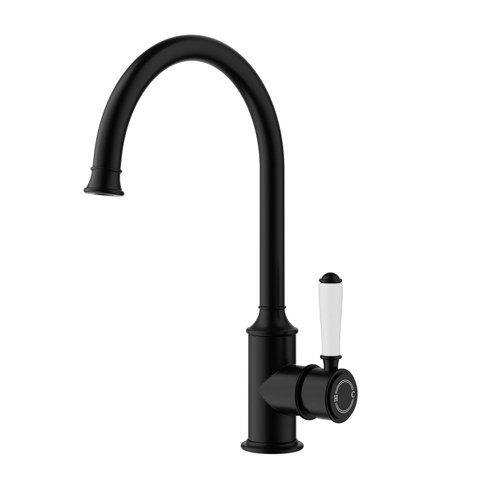 Hot! Clasico Matte Black Gooseneck Sink Mixer