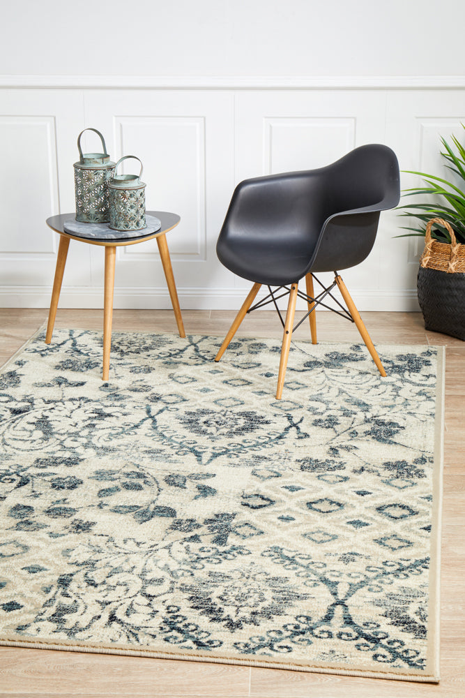 Hot! Oxford Blue Traditional Illusion Rug
