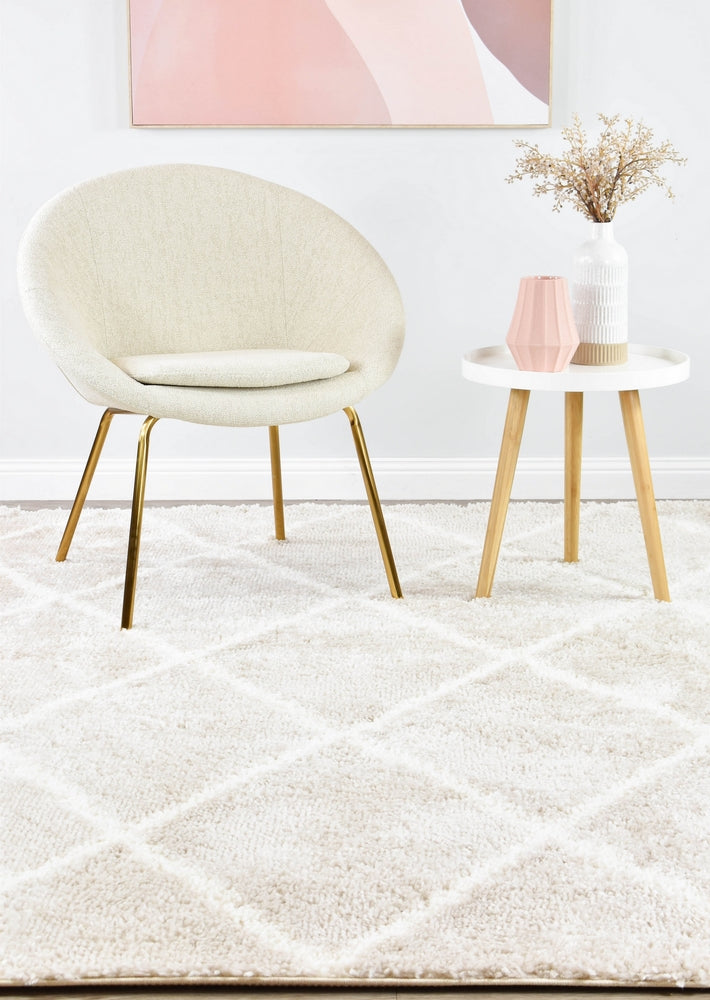 Hot Sale! Cream Beige Palermo Shaggy Machine - Made Rug 1562A for Home Decor
