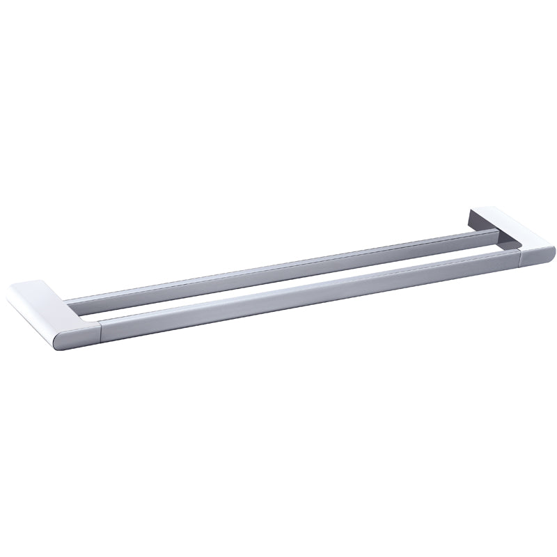 Hot Deal! 800 mm Cora Chrome & White Double Towel Rail