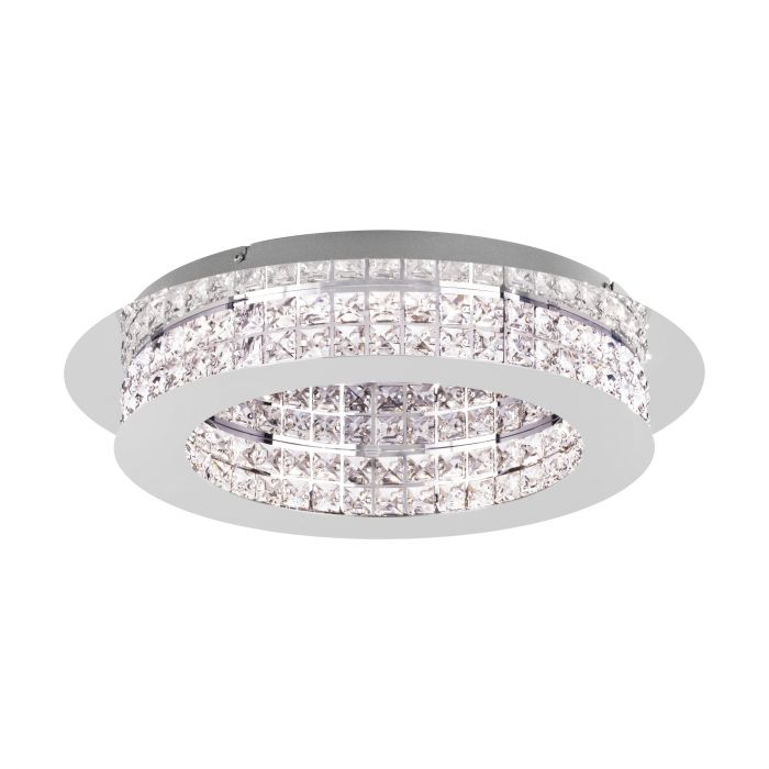 Crystal Clear PRINCIPE 01 Ceiling Light with Chrome Trim