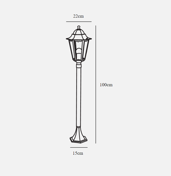 Nordlux Cardiff Outdoor Garden Pillar Light - Elegant Black Design, Ideal for Walkways