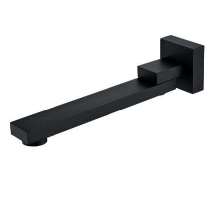 CAVALLO Square Matte Black Bath Spout for Easy Installation