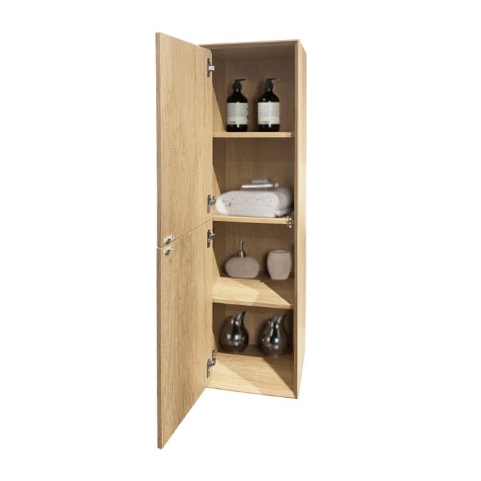 BYRON 1200mm Natural Oak Tall Boy - Stylish Bathroom Storage