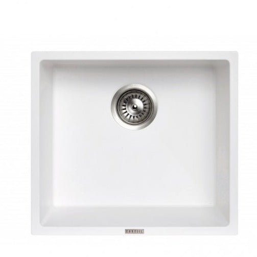 CARYSIL MAGIC SALSA Snova White Granite Kitchen Sink - 457x406mm, Lifetime Warranty