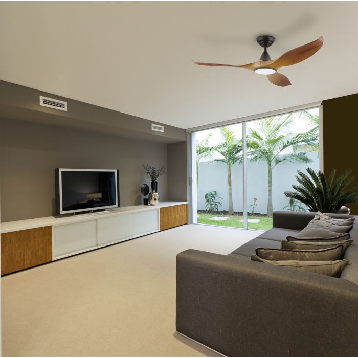 Hot Sale! NOOSA 16 UV-Resistant Black Matt Ceiling Fan with Light