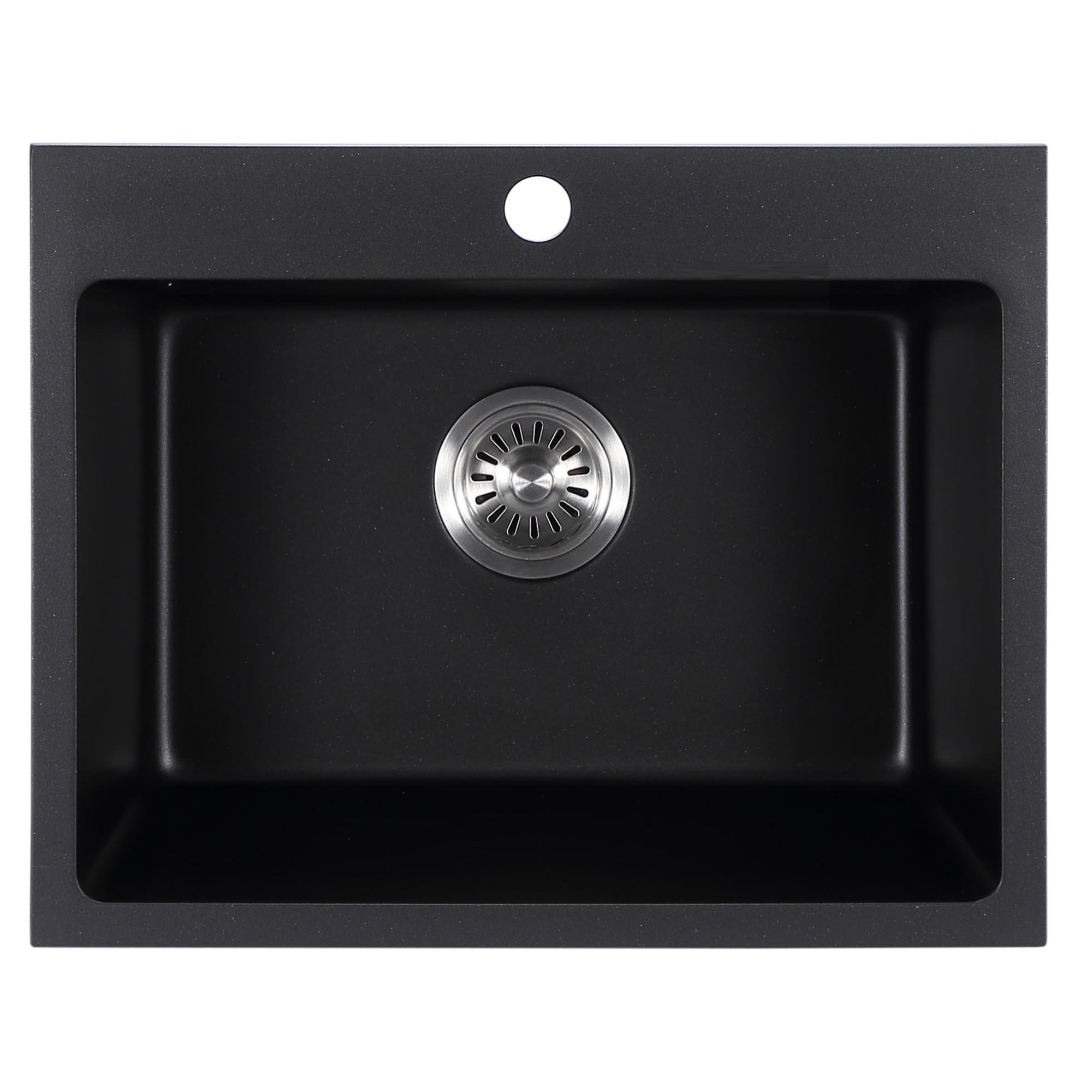 Cora Matte Black Single Bowl Granite Sink - Great Upgrade!