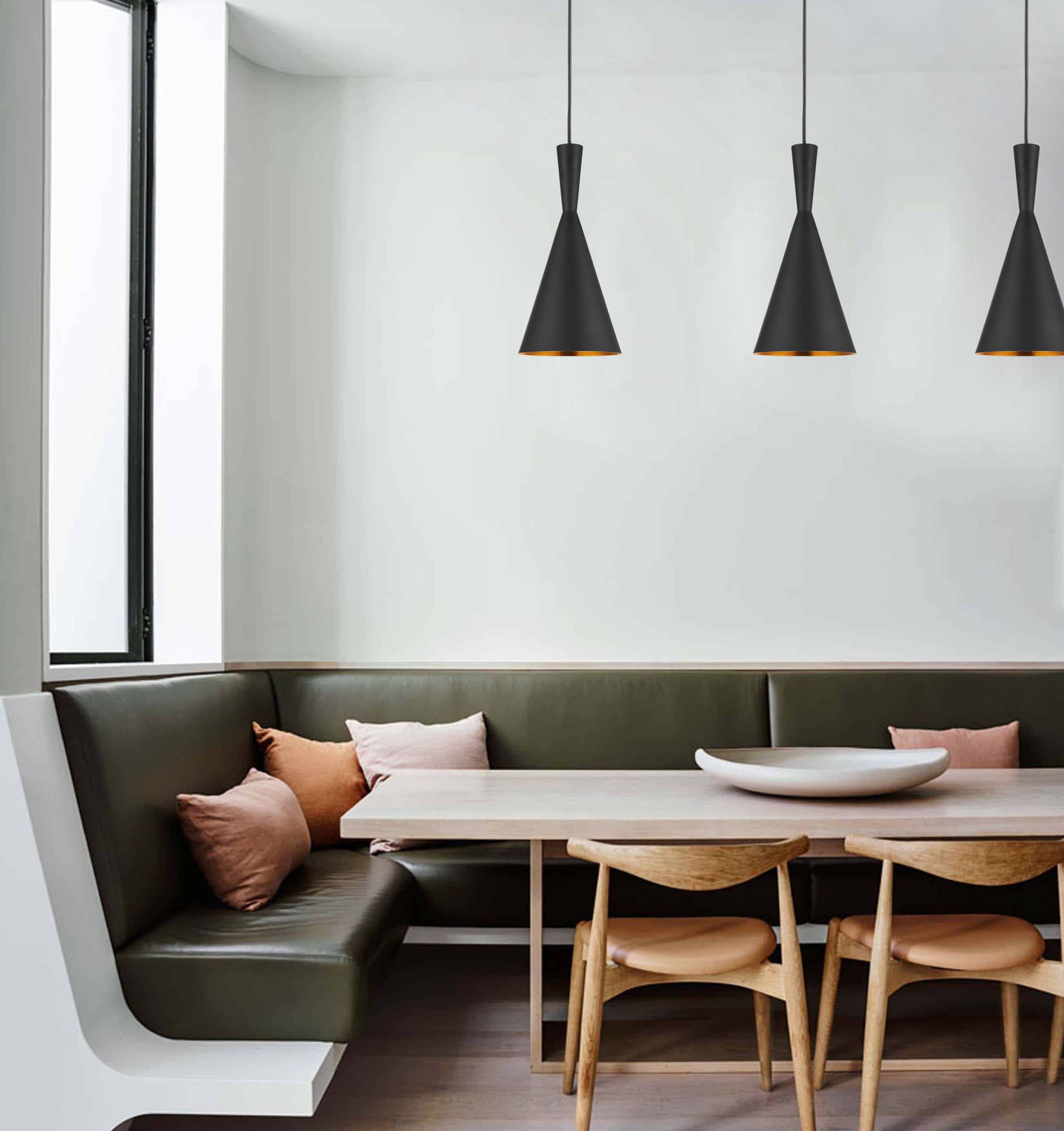 Exclusive Black Cone-Shaped CAVIAR Interior Pendant Light