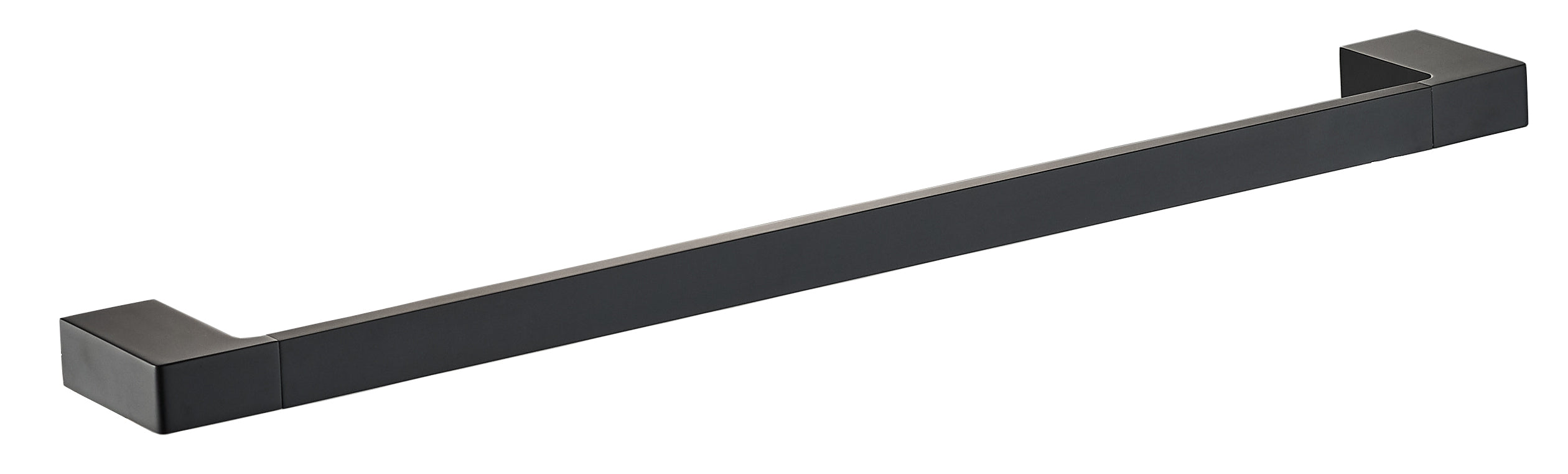 600 mm Matte Black Single Brass & Zinc Alloy Towel Rail