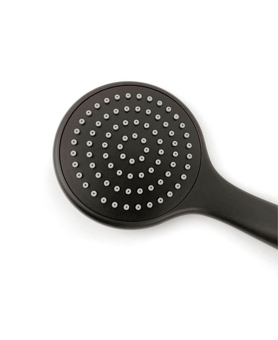 PAVIA Gun Metal Shower Rail Set with Round Handheld Shower - Great Deal!