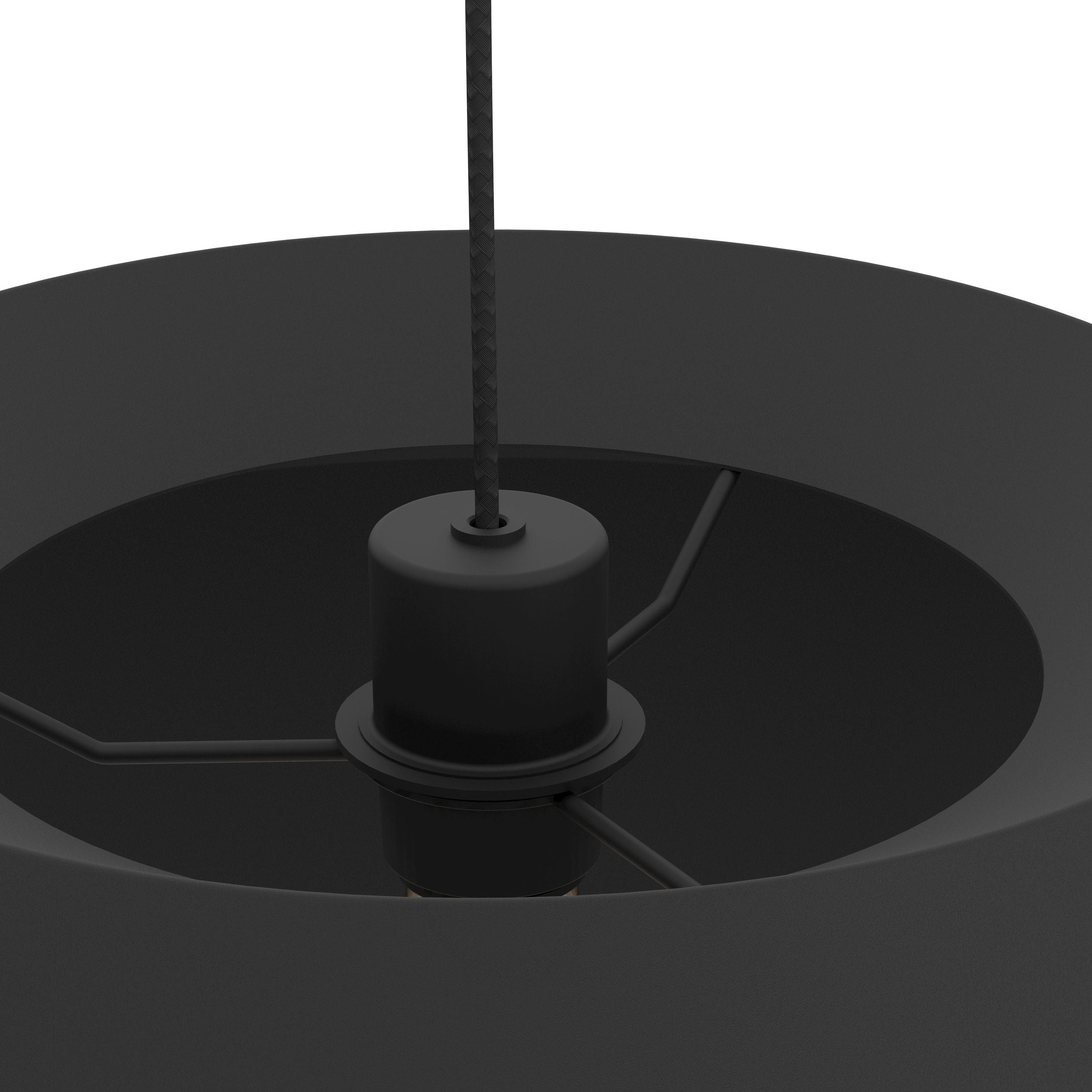 Minimalistic Black Steel CONTRISA Pendant Light for Modern Interiors