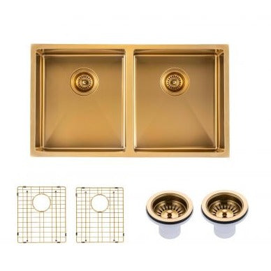 Hot Deal! 770x450x215mm 1.2mm Brushed Gold Sink Set