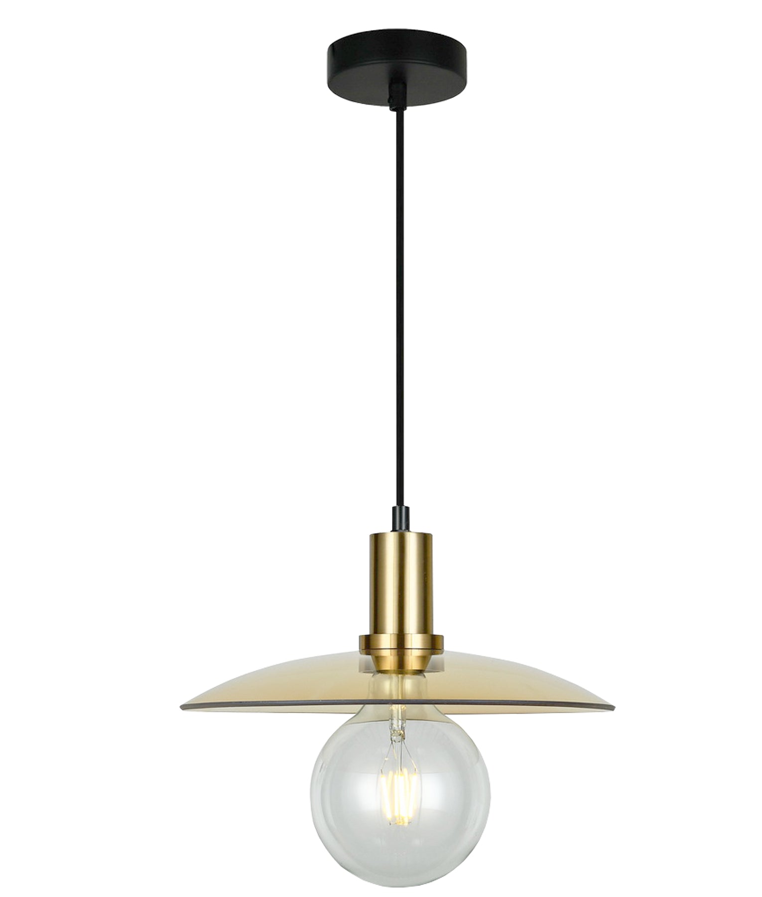 Hot Deal! Large Interior Glass Coolie-Shape Pendant Light
